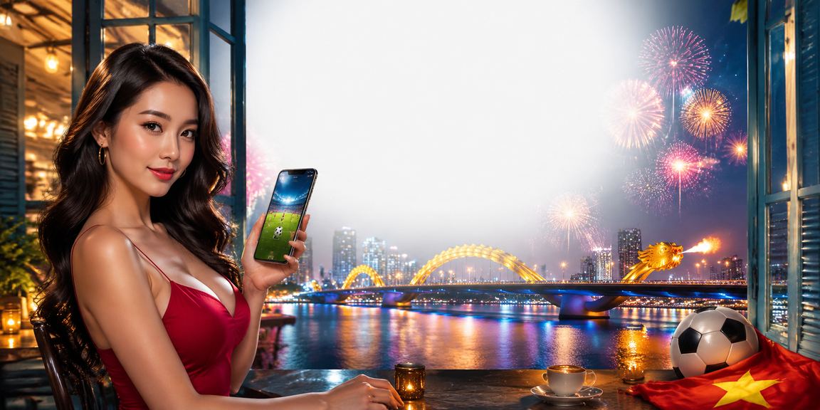 Người dùng tại Đà Nẵng uống cà phê và dùng ứng dụng casino trực tuyến trên điện thoại
